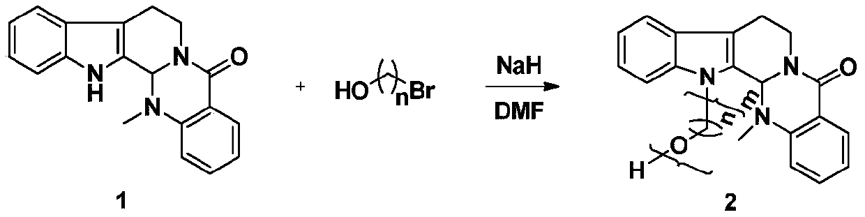 Preparation method and application of a class of evodiamine and nitrogen mustard derivatives with antitumor activity