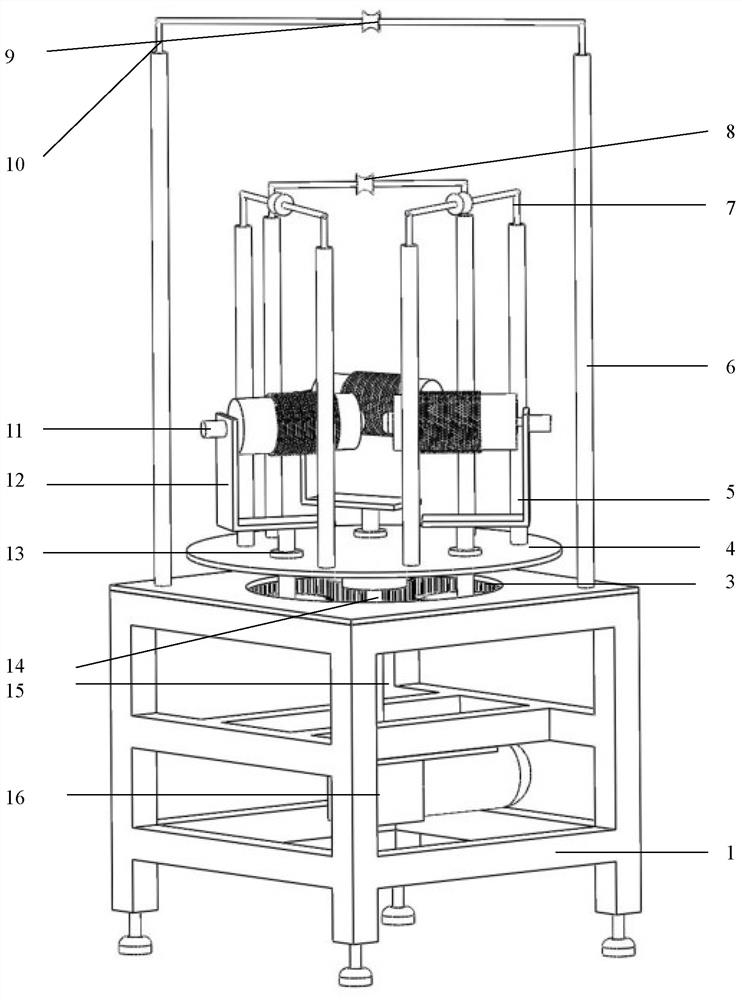 First twisting, stranding and second twisting all-in-one machine for ceramic fibers