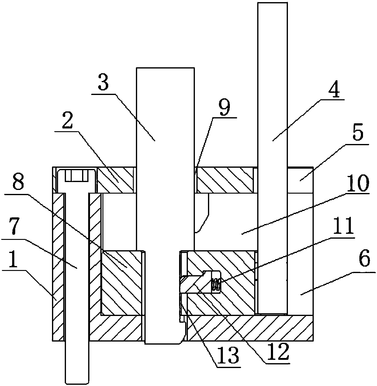 Automatic ejection device with time delay function and mold with same