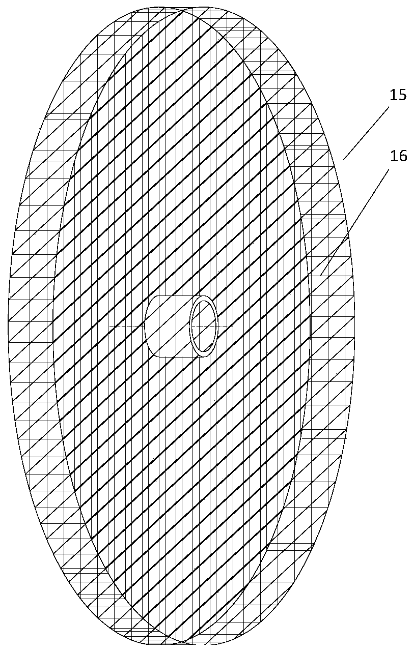 Three-stage rotating disc-type sewage treatment device based on biologically active filler
