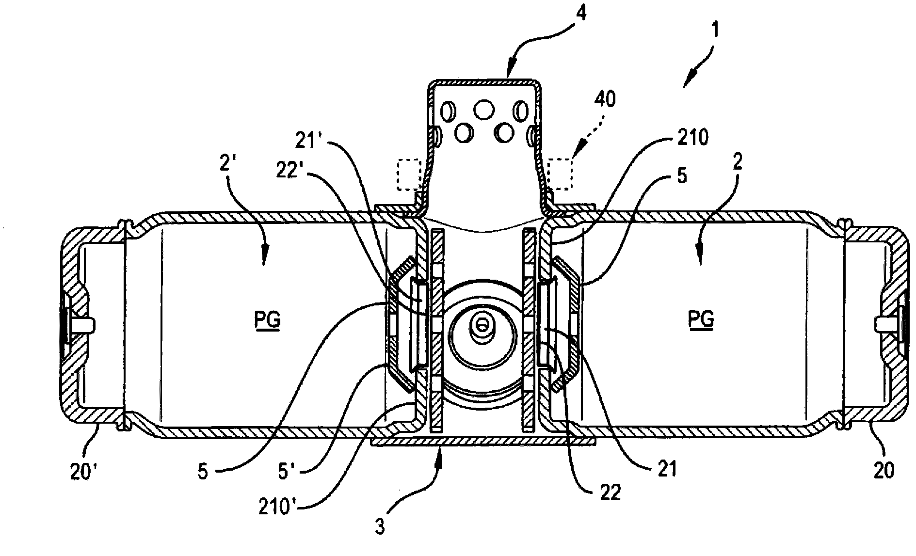 Inflator with means for increasing the output flow of pressurized gas
