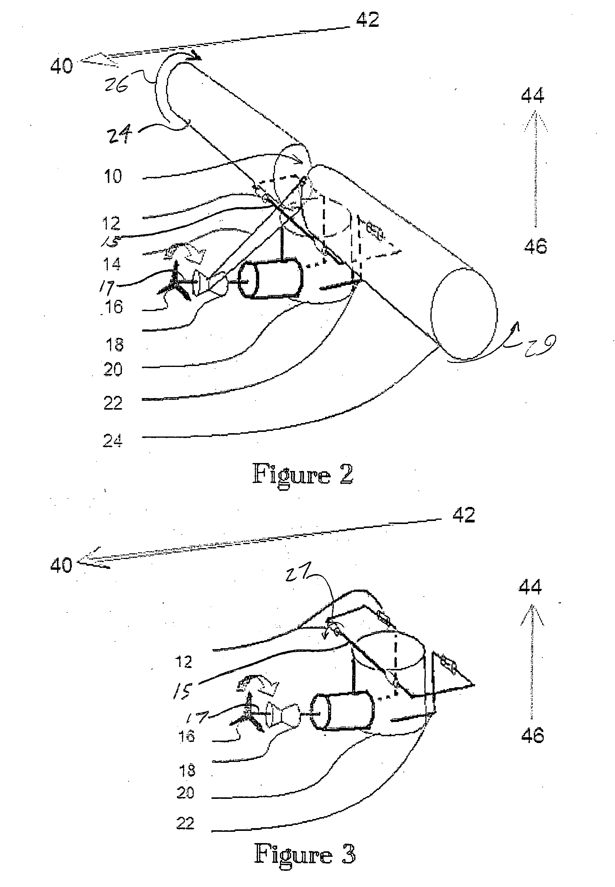 Powered aircraft including inflatable and rotatable bodies exhibiting a circular cross-section perpendicular to its rotation axis and in order to generate a lift force