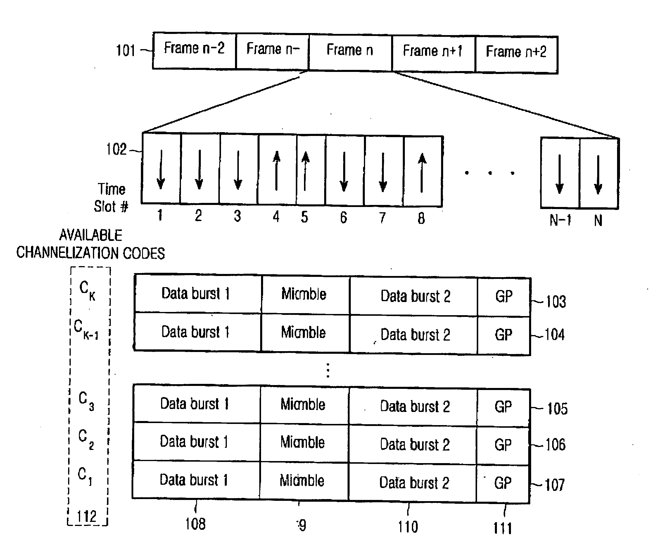 Method and apparatus for detecting active downlink channelization codes in a TD-CDMA mobile communication system