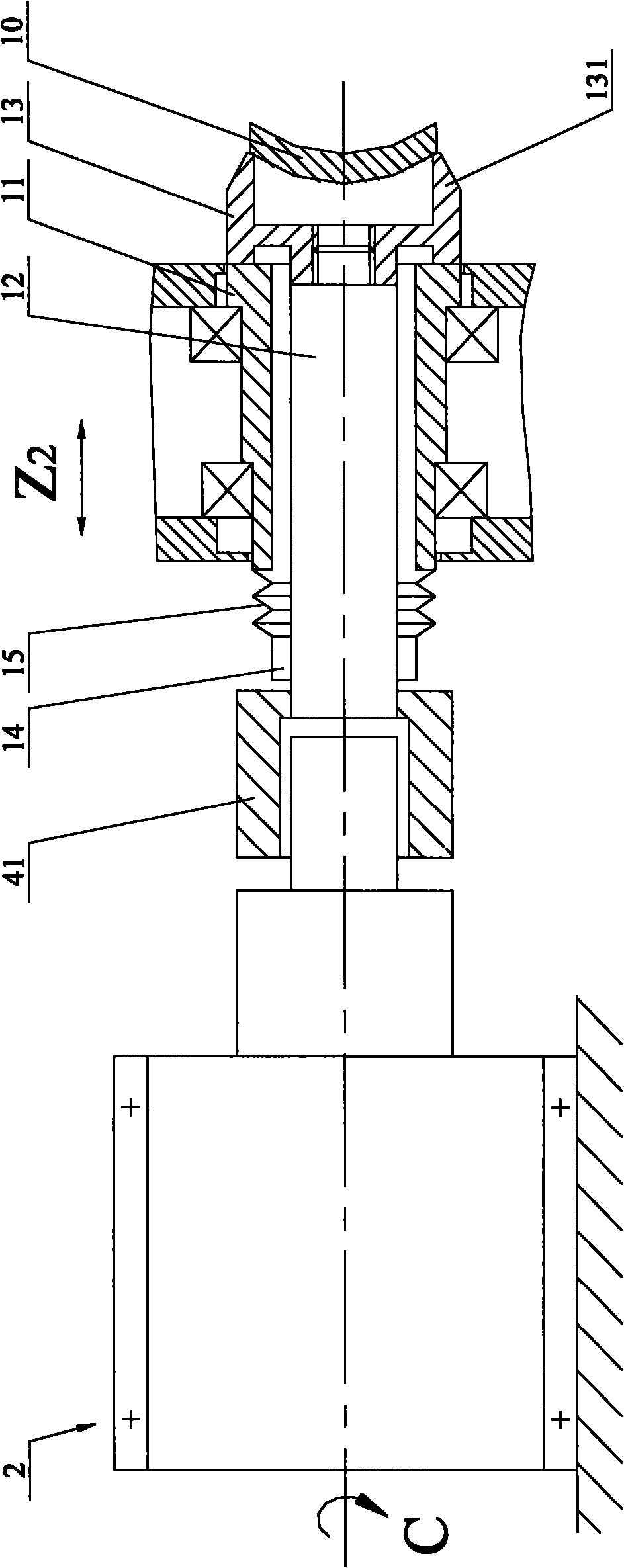 Free-form surface processing device