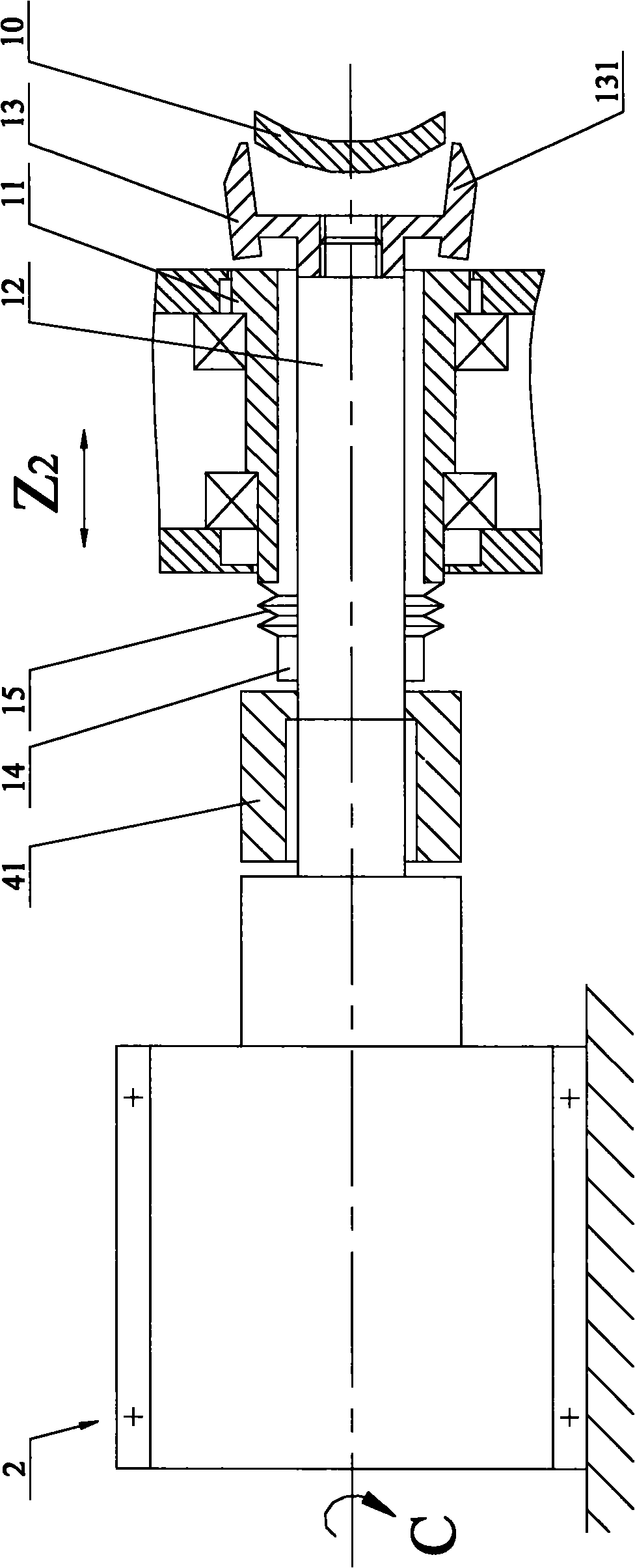 Free-form surface processing device