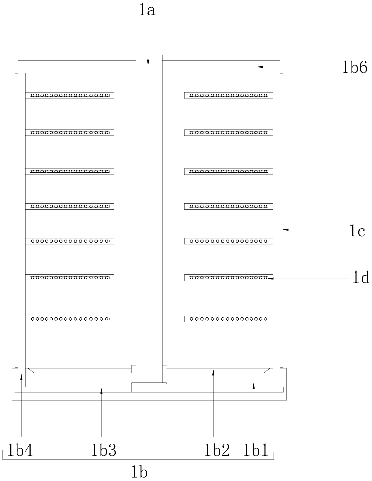 Diversion and saturation high-fiber feed biodegradation fermentation device