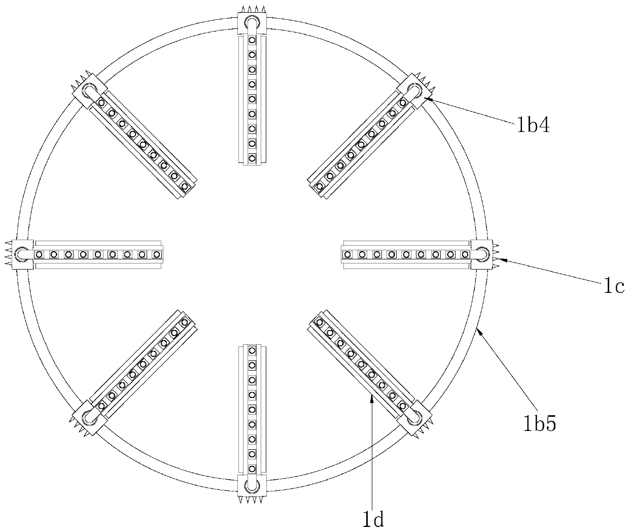 Diversion and saturation high-fiber feed biodegradation fermentation device