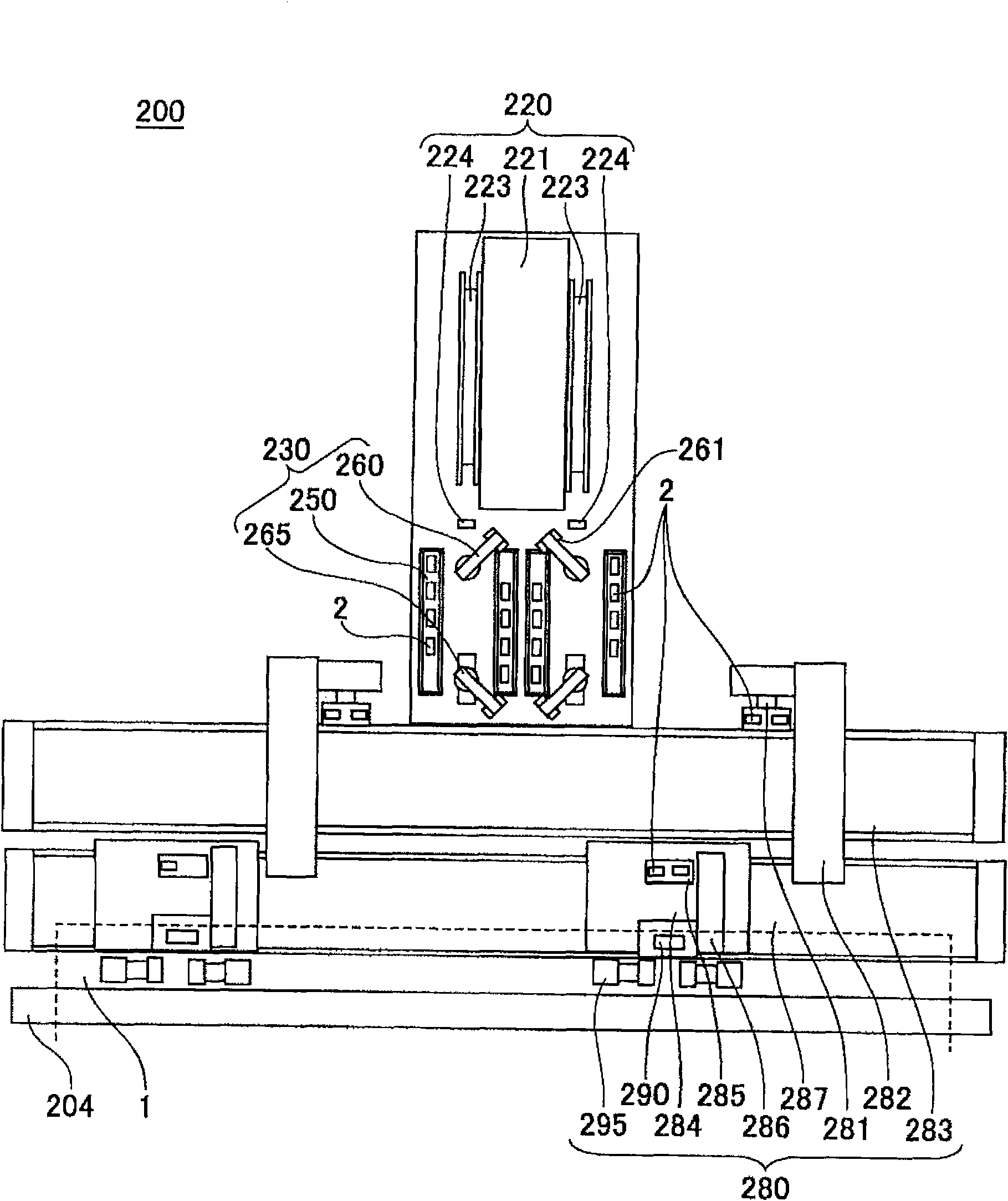 Assembling device and assembling method of FPD component