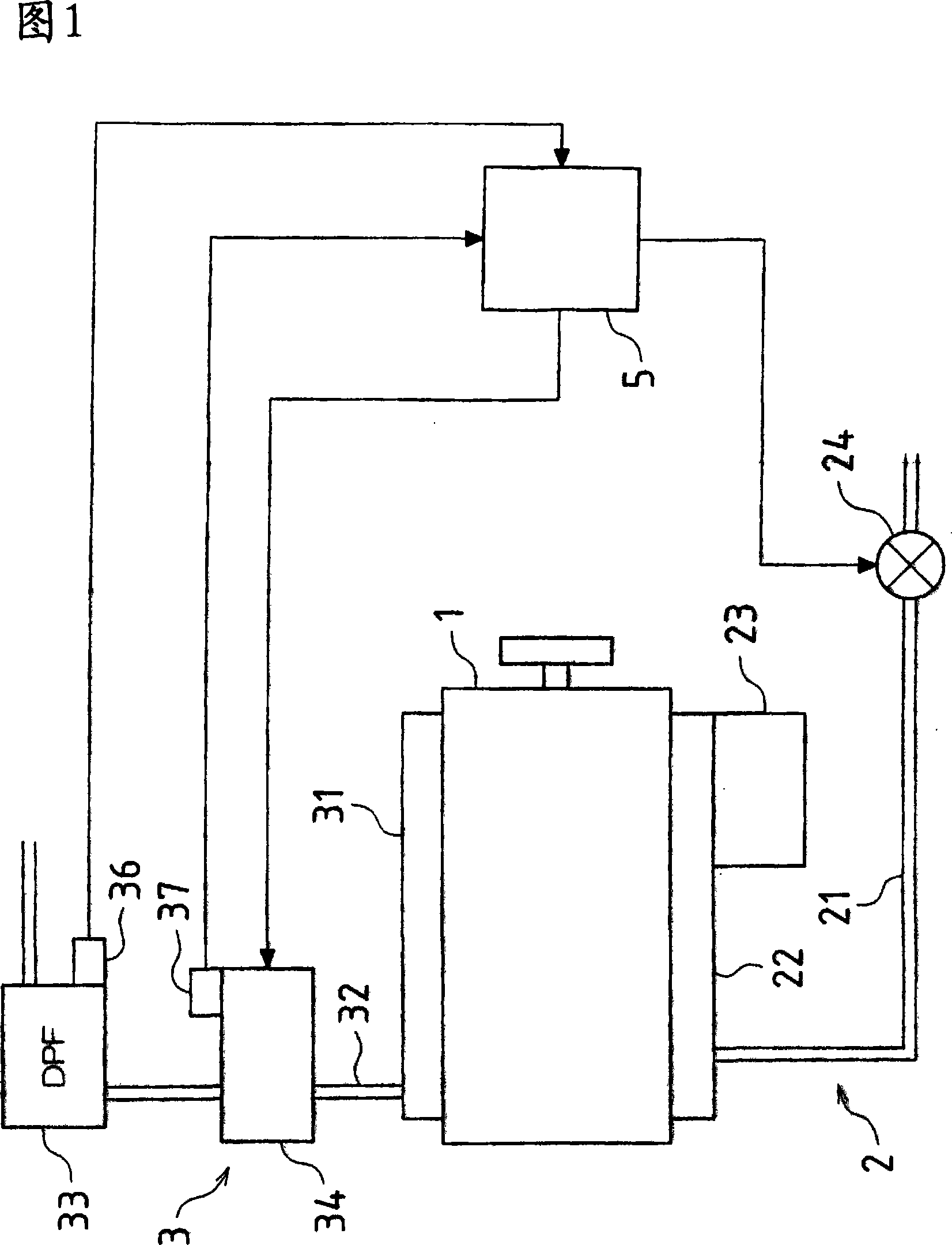 Exhaust emission control device and internal combustion engine equipped with the exhaust emission control device and particulate filter regenerating method