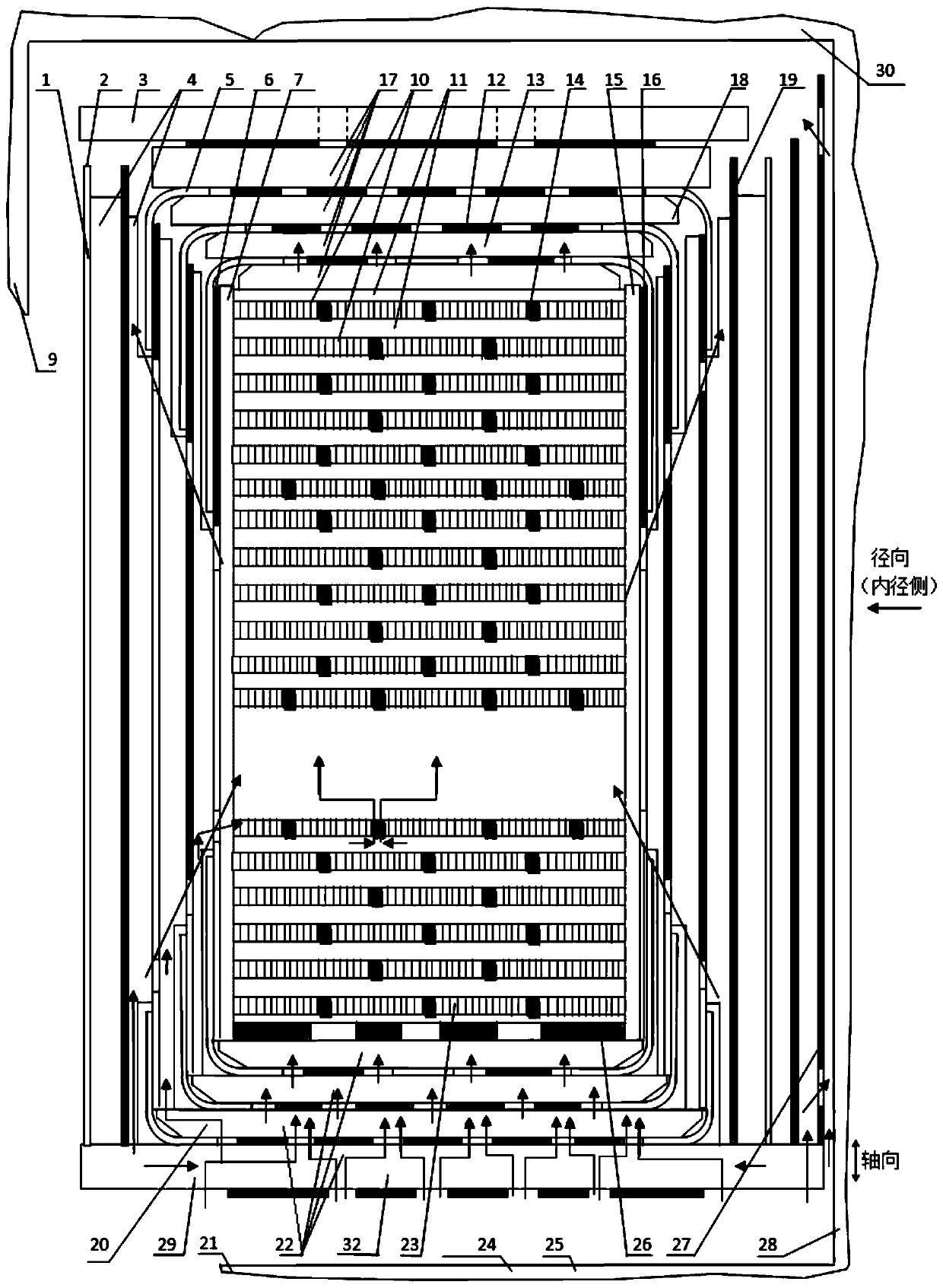 A body cooling structure for transformer or reactor