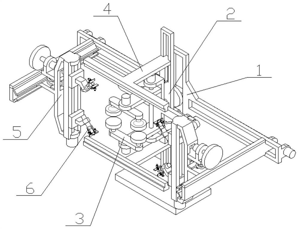 A fully automatic door leaf glass turning plastic equipment