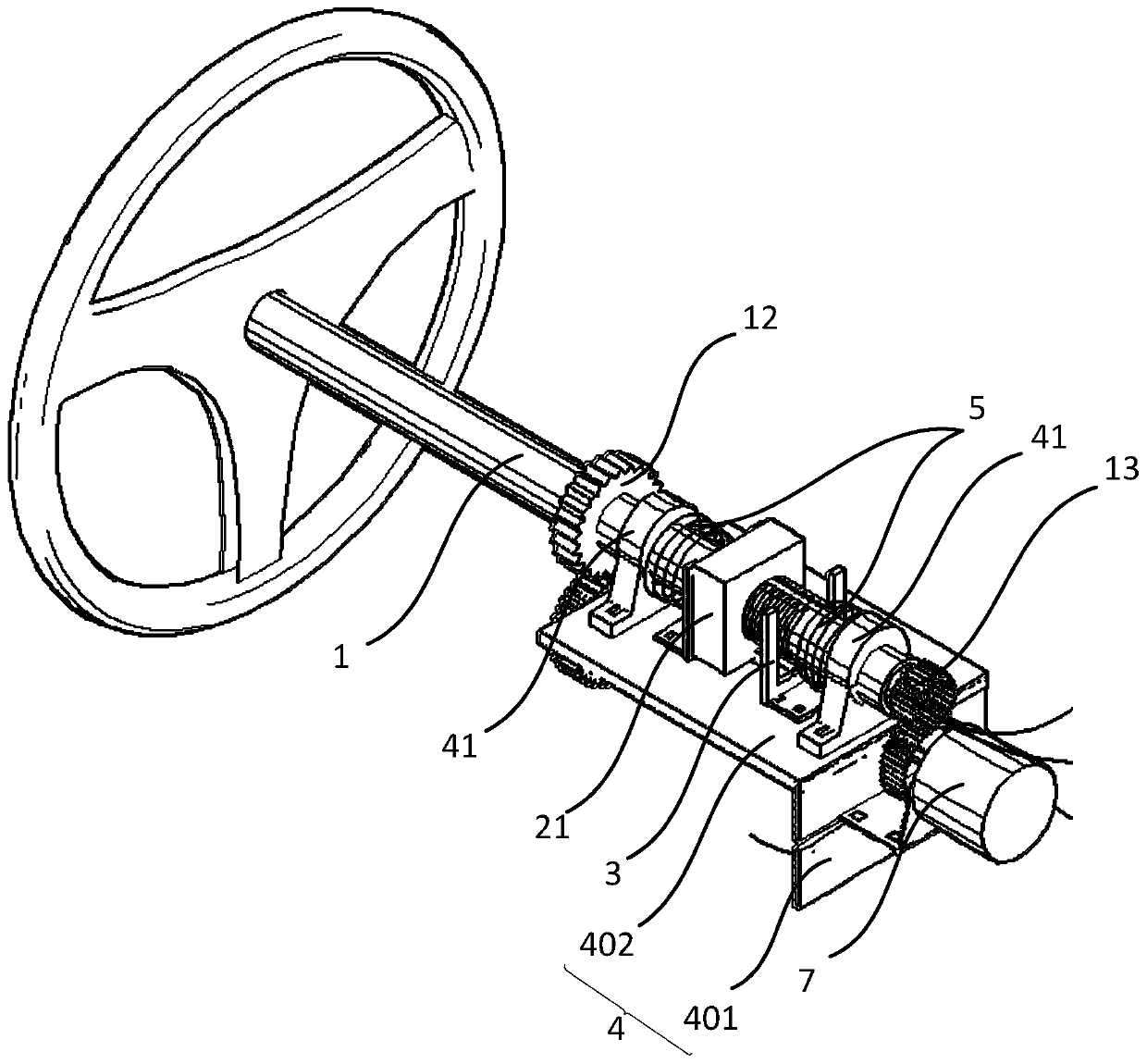 Rotation-limiting steering system and automobile