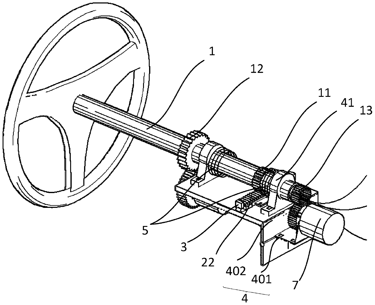 Rotation-limiting steering system and automobile