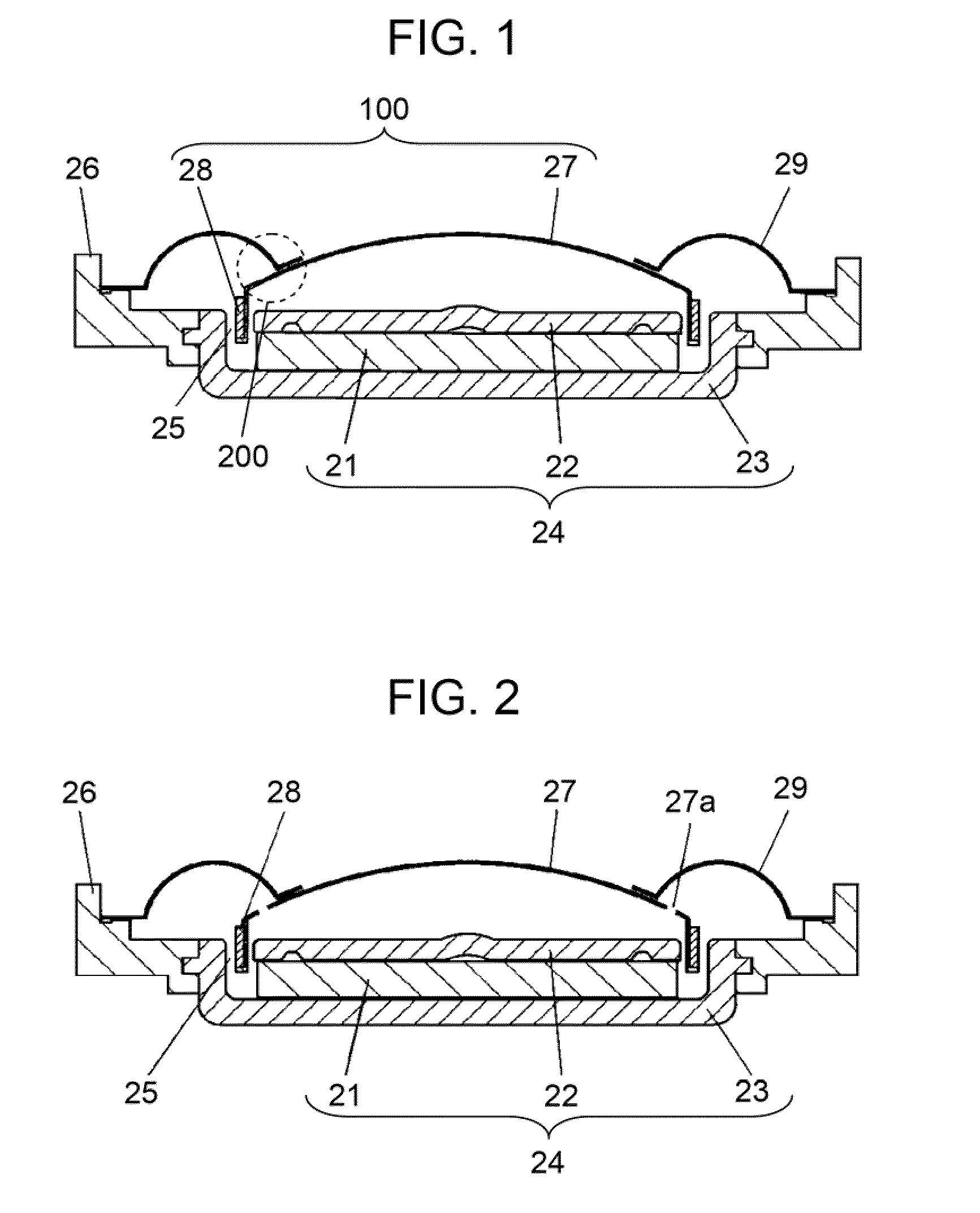 Speaker, module using the same, electronic equipment and device, and speaker producing method