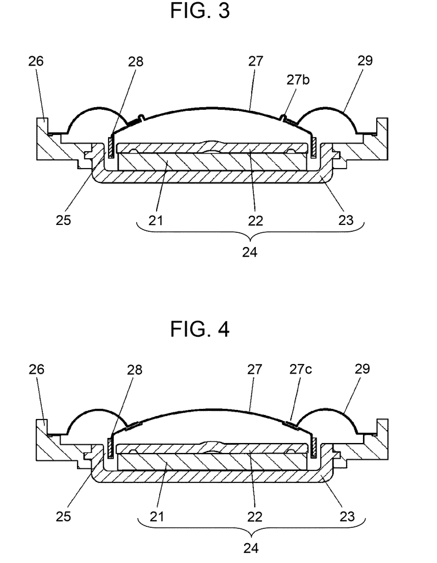 Speaker, module using the same, electronic equipment and device, and speaker producing method