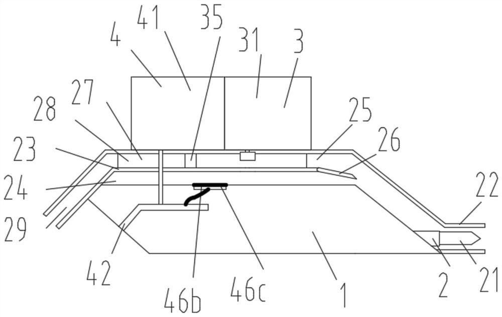 A wheat seeder fertilizer discharge device for wet rotten fields