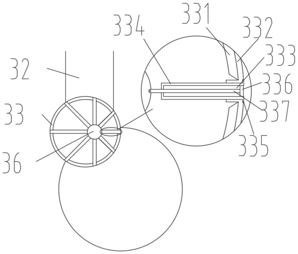 A wheat seeder fertilizer discharge device for wet rotten fields