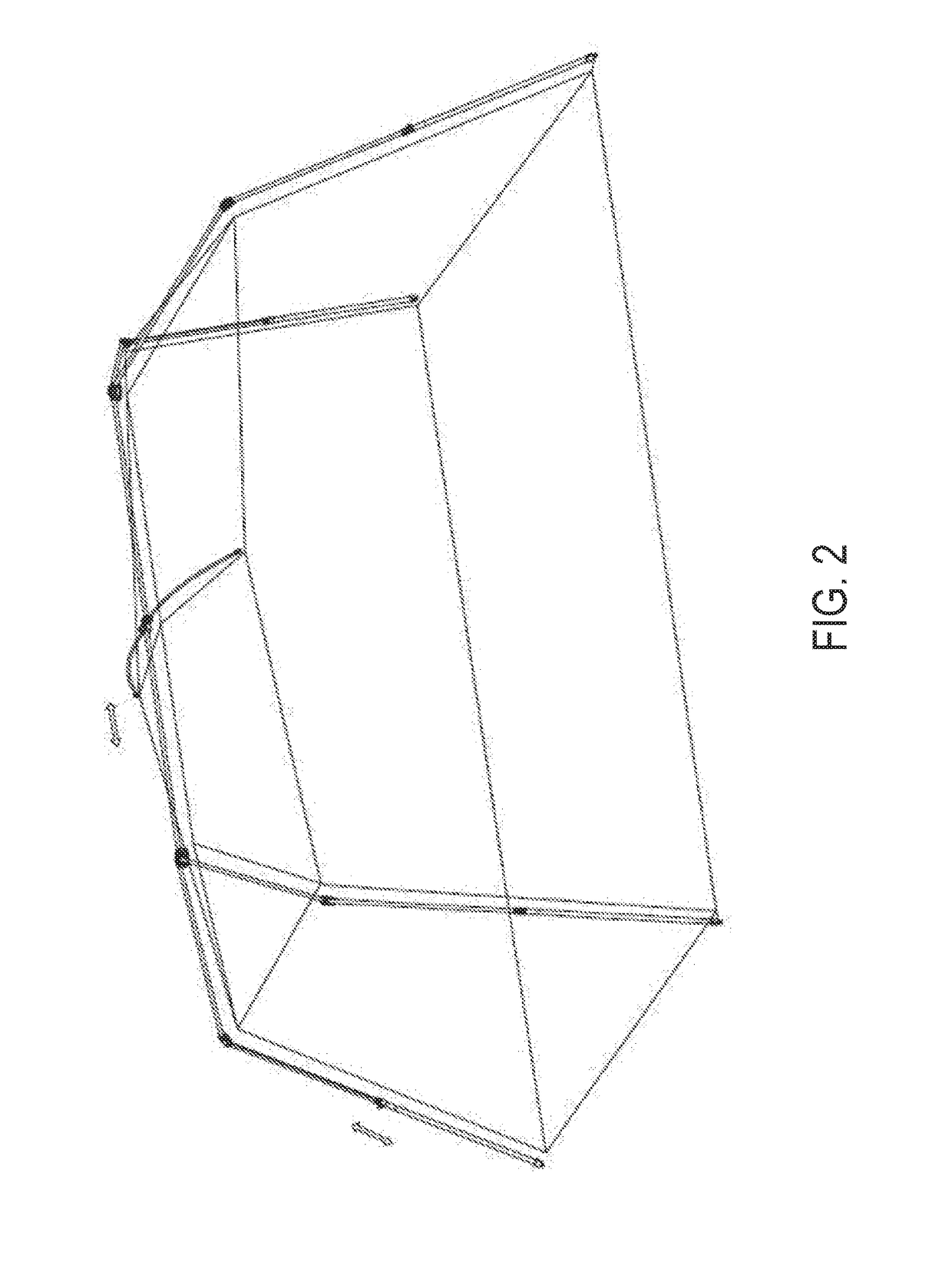Tent frame and tent with slidably coupled top poles