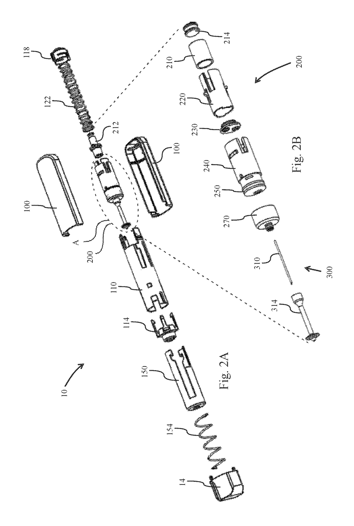 Mixing and injection device with sterility features