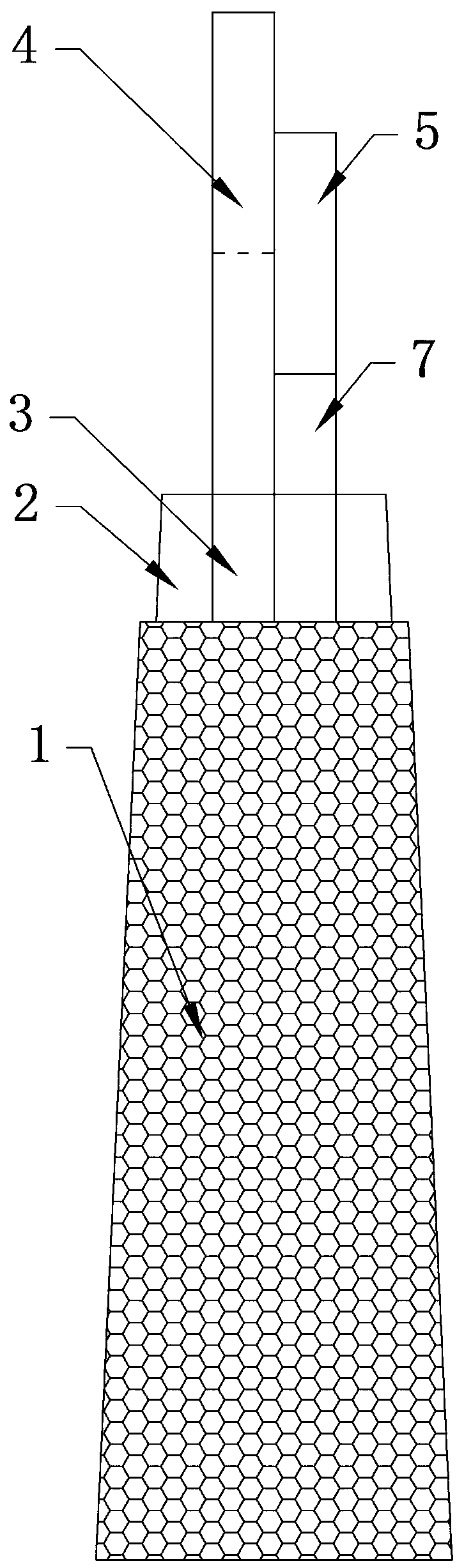 Equipment foundation reserved hole core convenient to dismantle and construction method thereof