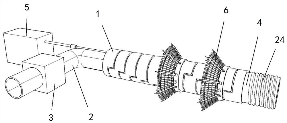 Tunnel water inrush expansion plugging structure based on diversion consolidation technology and using method thereof