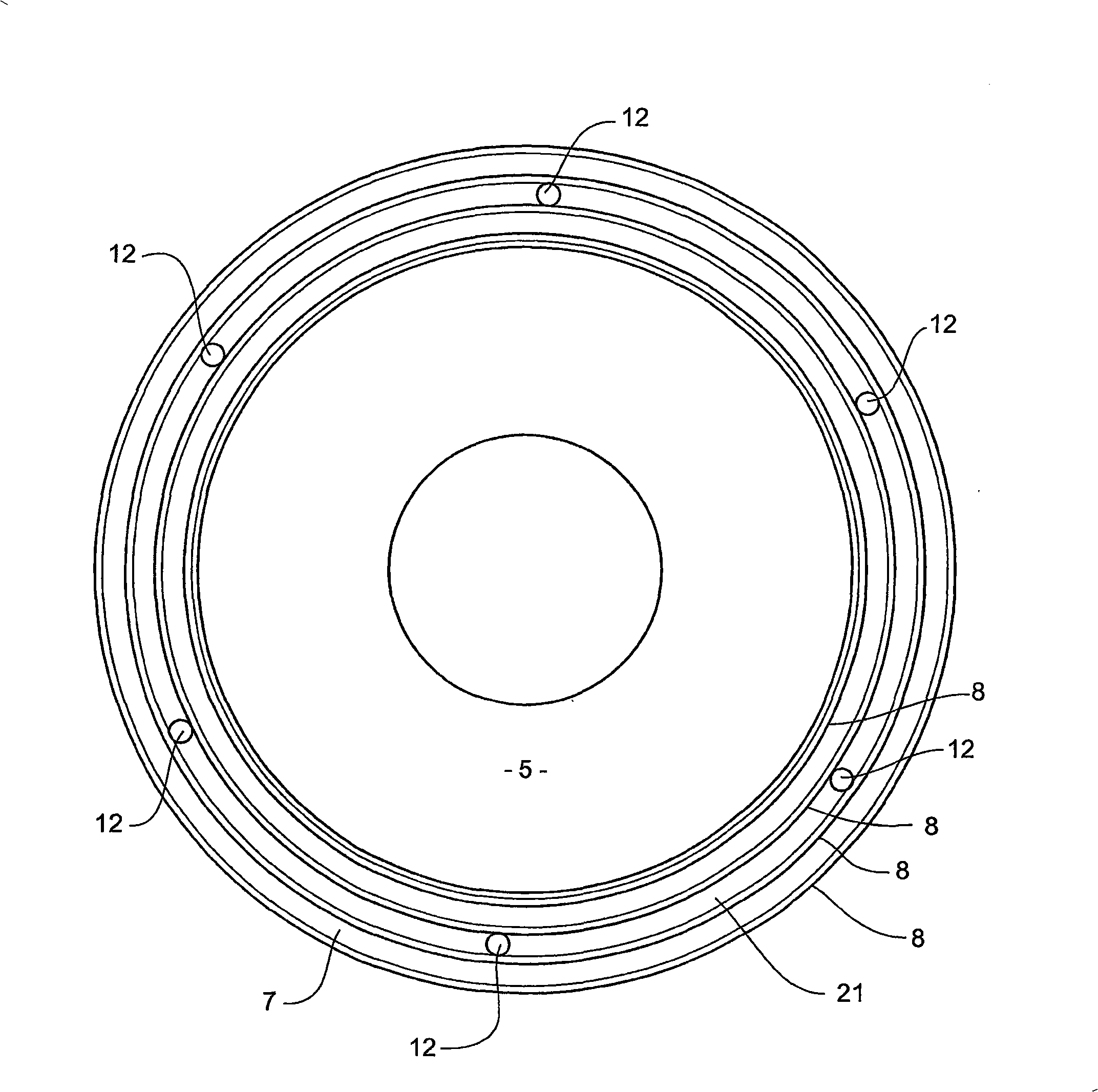 A peripheral sealing gland for elongate objects passing through a surface or beyond a pipe end