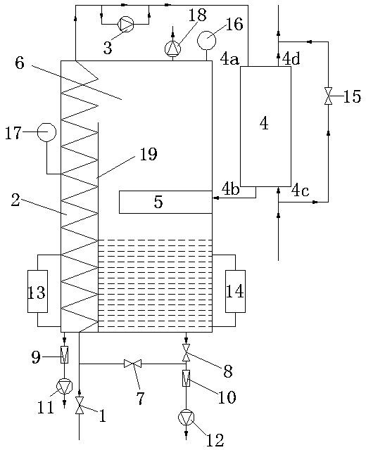 Heat source tower solution concentration device based on lubricating oil of screw compressor