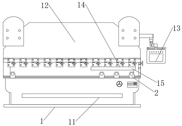 A bending machine device with a knife-feed depth adjustment mechanism for bending parts