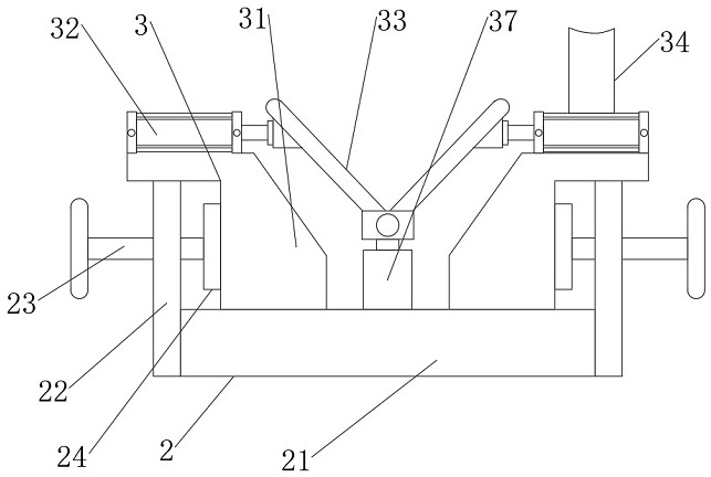 A bending machine device with a knife-feed depth adjustment mechanism for bending parts