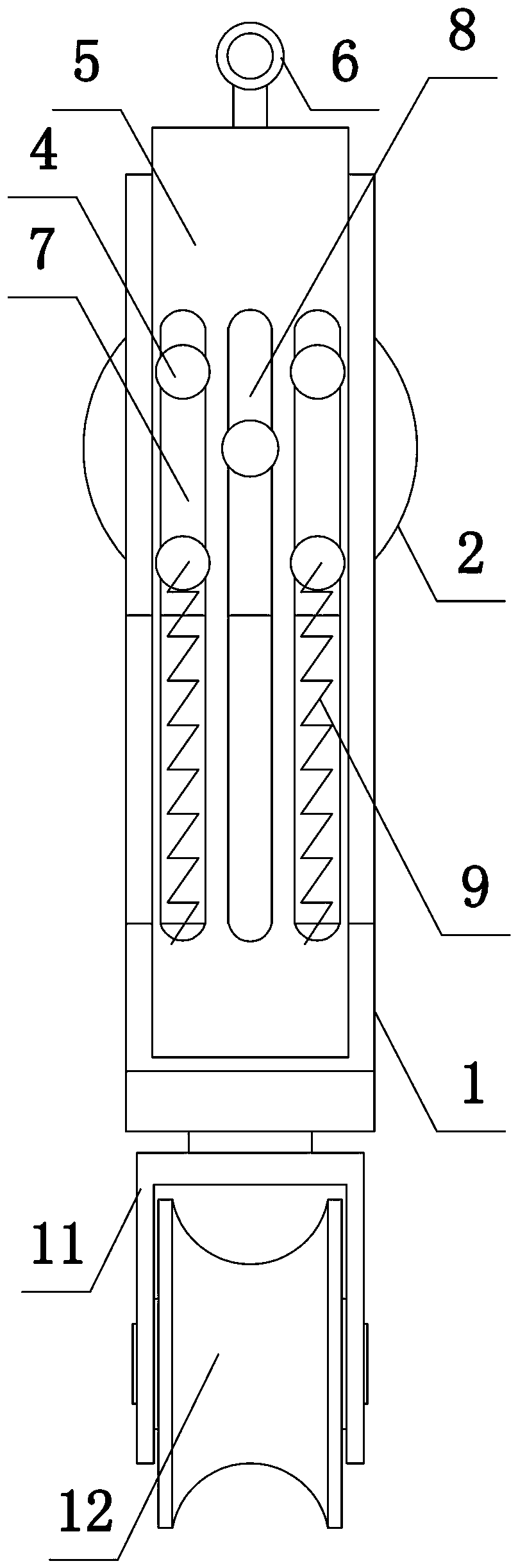 Anti-dropping tackle for electric transmission lines
