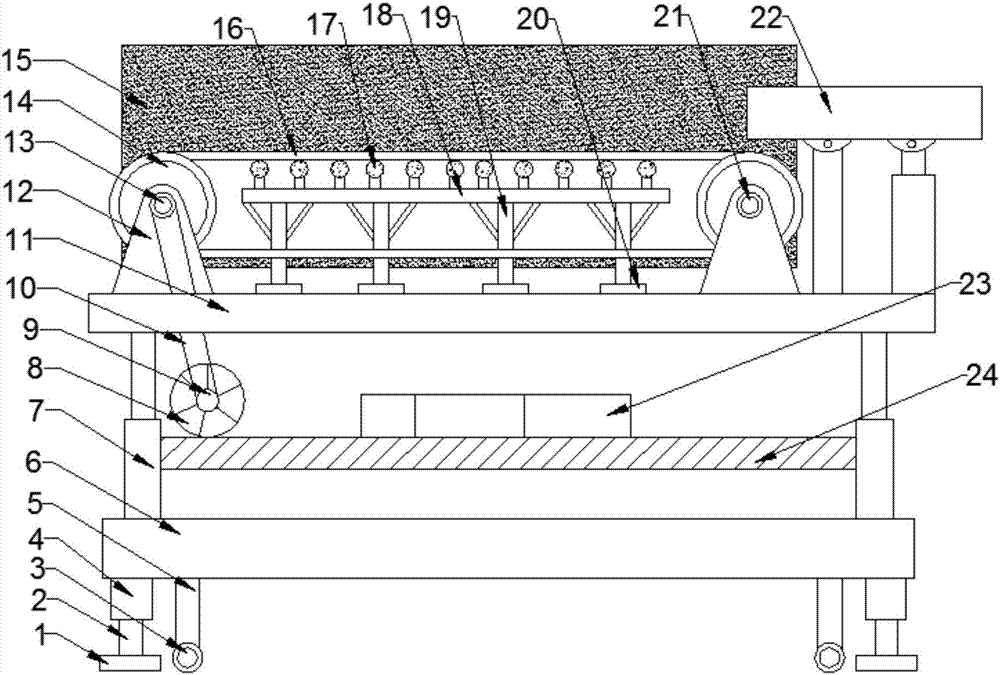 Good-supporting-performance feeding device for construction site