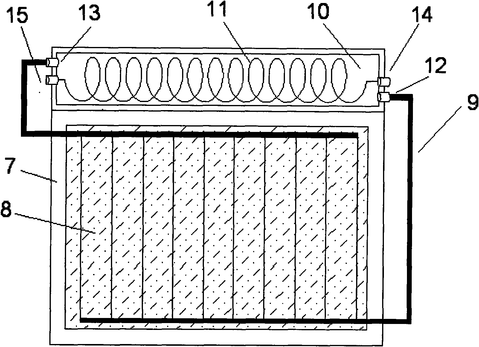 Air source heat pump assisted solar water heating system applicable to rail transportation base