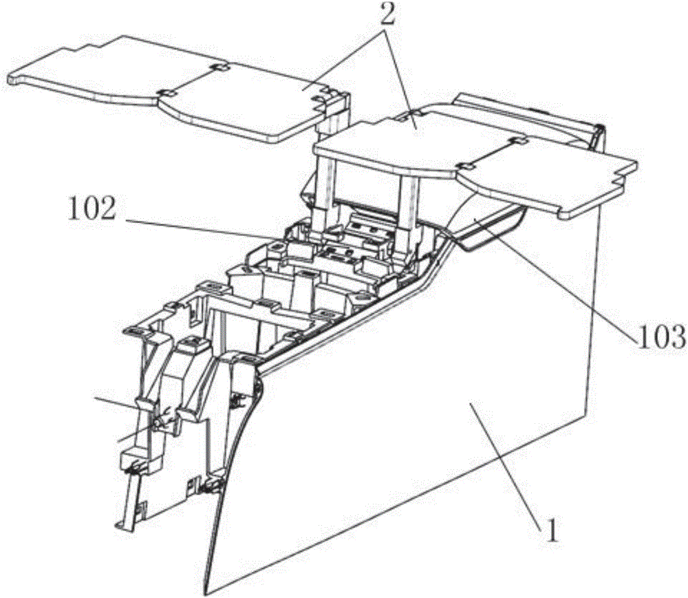 Vehicle-mounted folding table plate structure