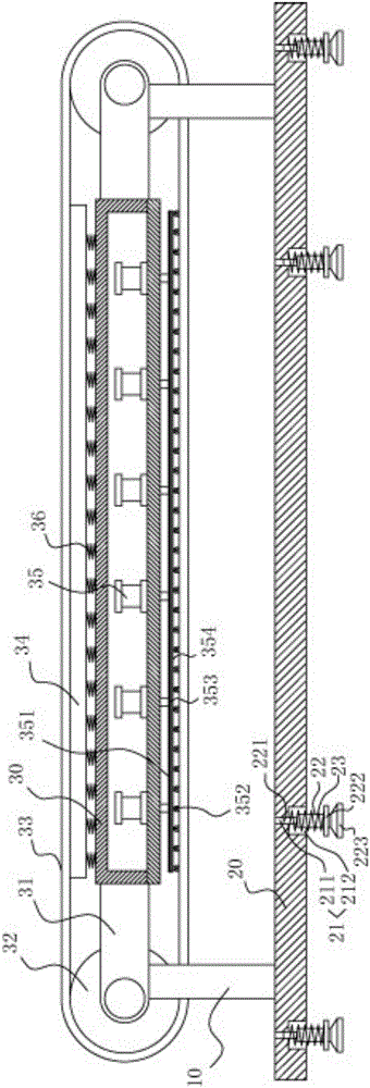 Conveying and pressing device for ceramic cutting