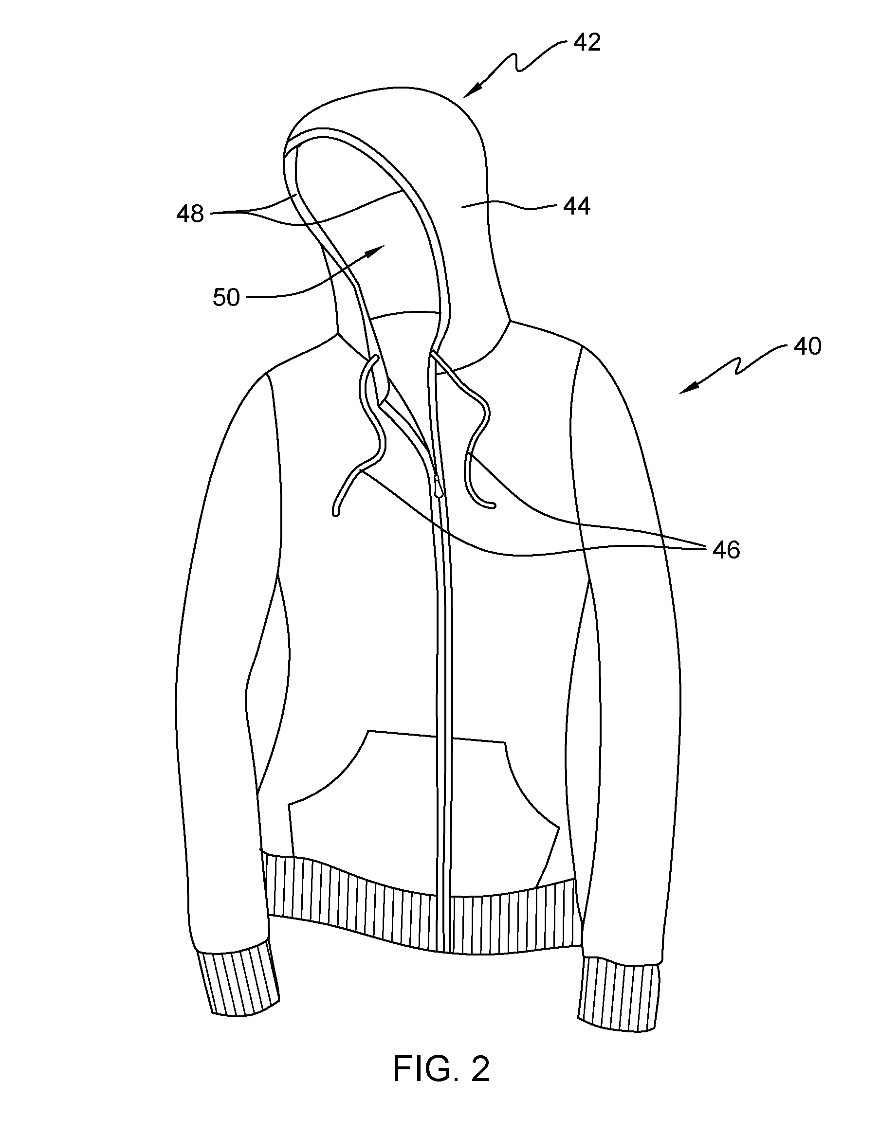 Garment With Sound Absorbing Layer