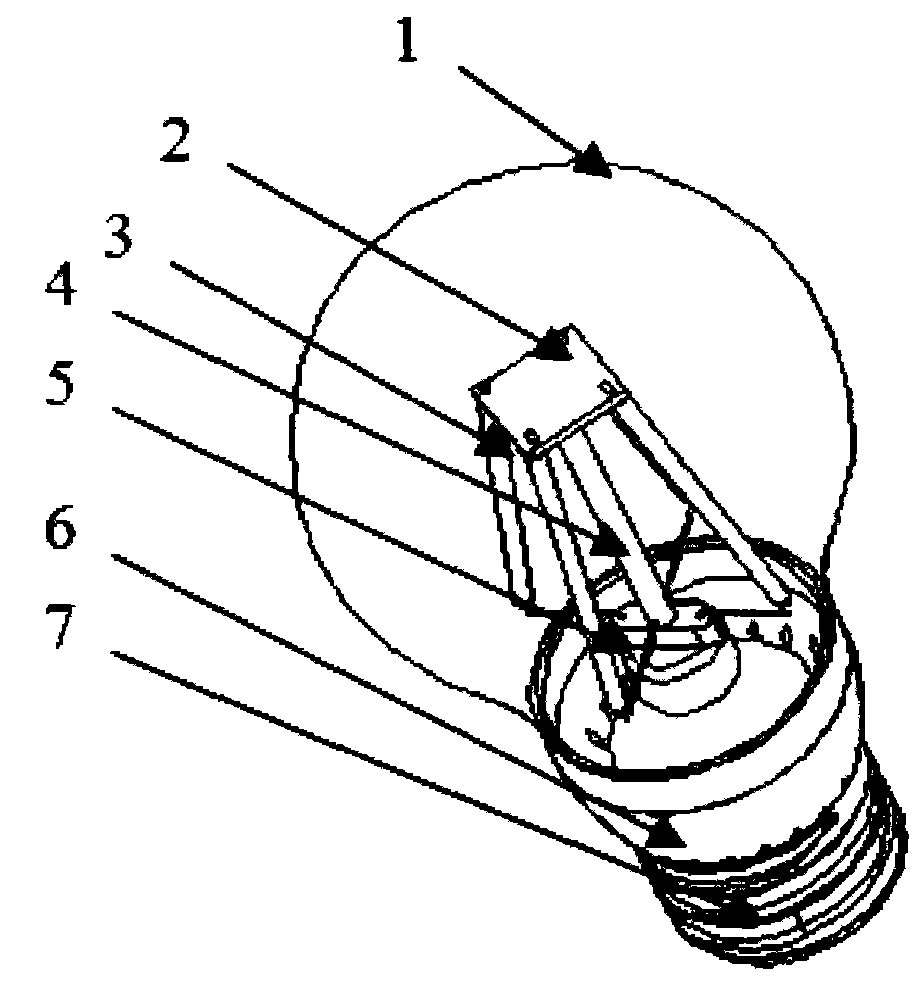 Full-angle high-luminance light-emitting lamp filament bulb and manufacturing method thereof