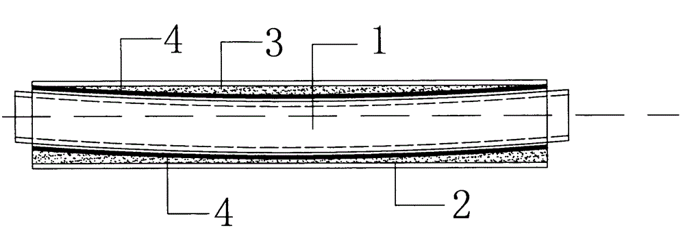 A reinforced grouting casing for improving the bearing capacity of steel members