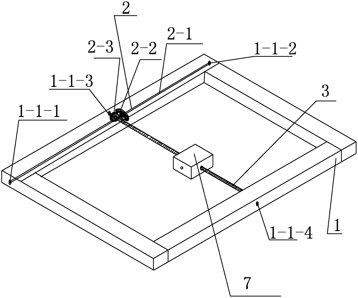 Hand-cranking tabletop overturning device and adjusting method thereof