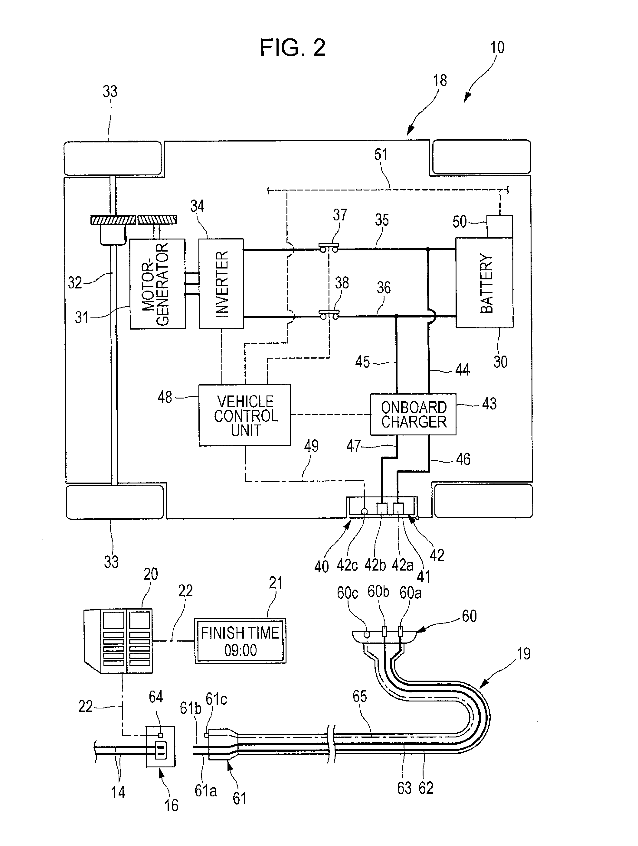 Power supply system, electric vehicle and charging adapter