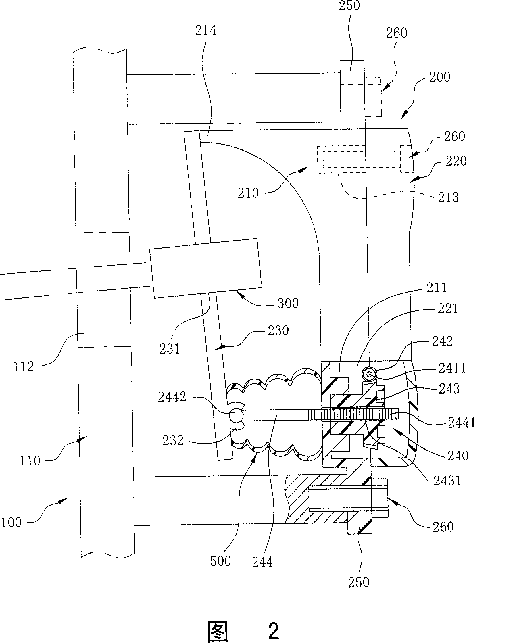 Indicating system of the space length between the left and right vehicle wheel tyres