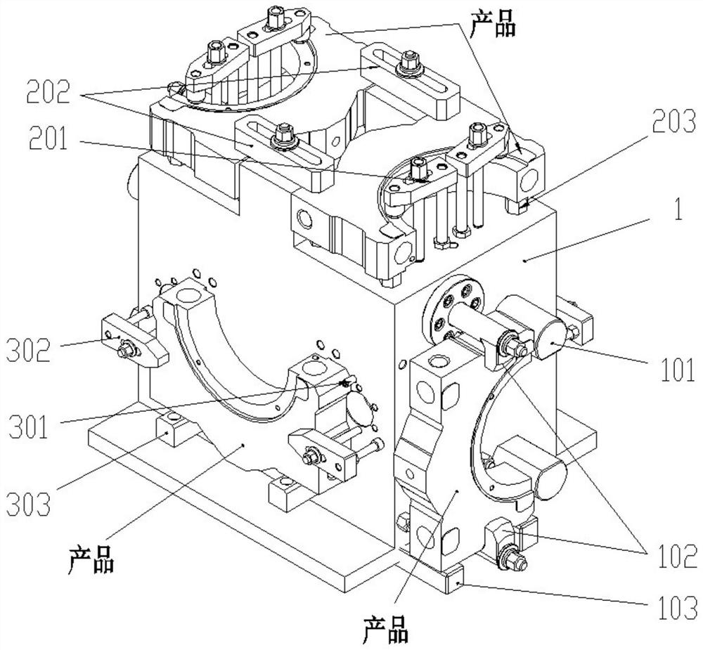 An integrated tooling for marine bearing cap processing