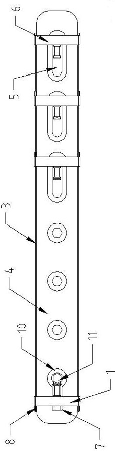 Split type pressure regulating steel plate