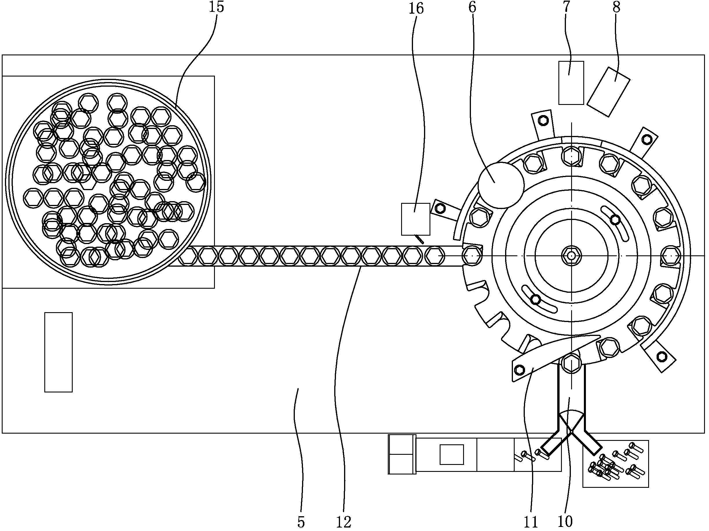 Machine vision detection mechanism for standard fasteners