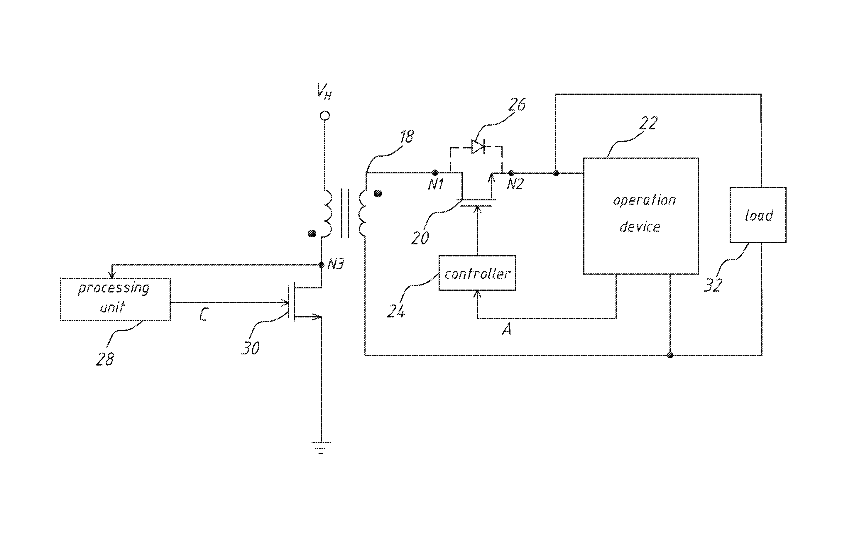 System for information feedback through isolation in power converters