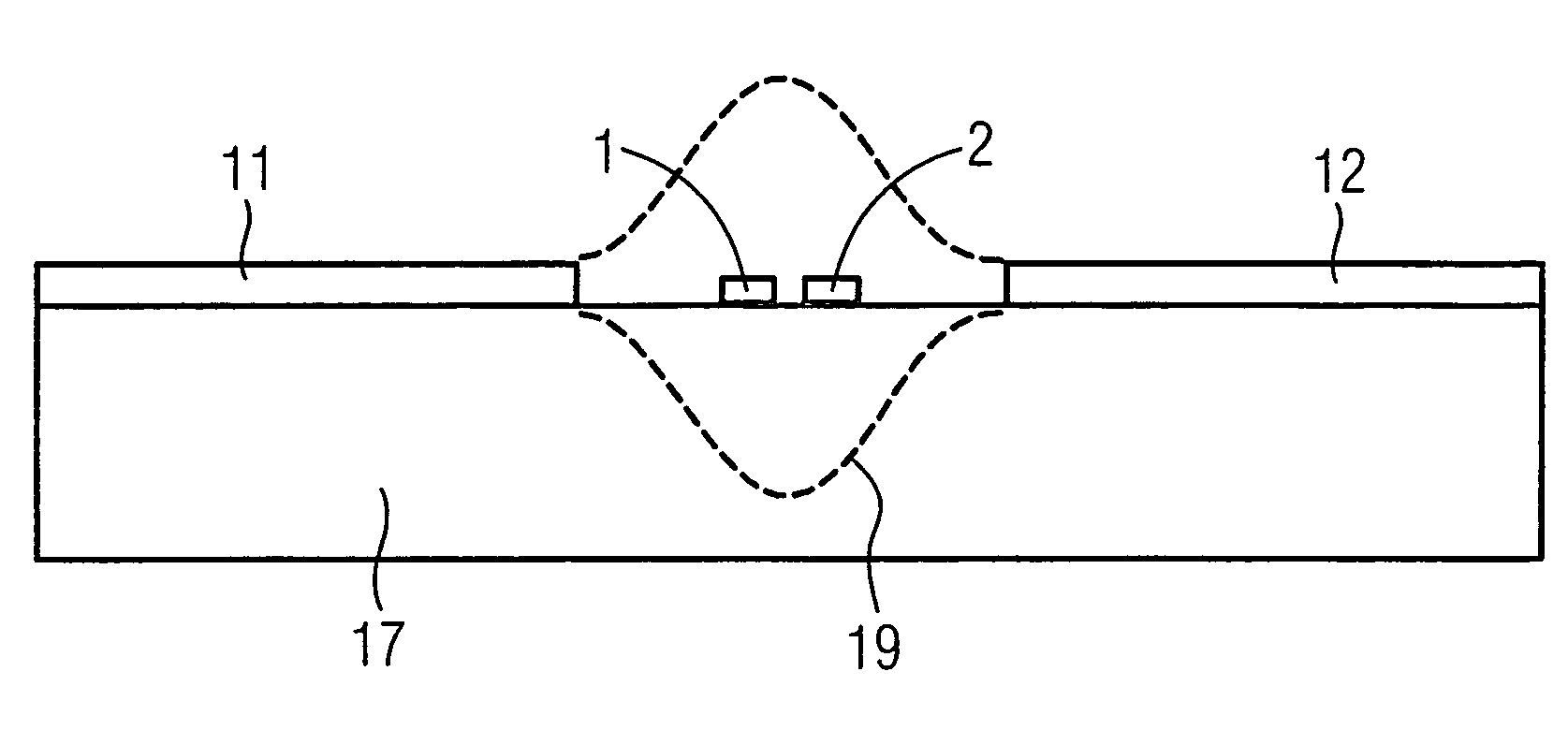 Apparatus for detection of the gradient of a magnetic field, and a method for production of the apparatus