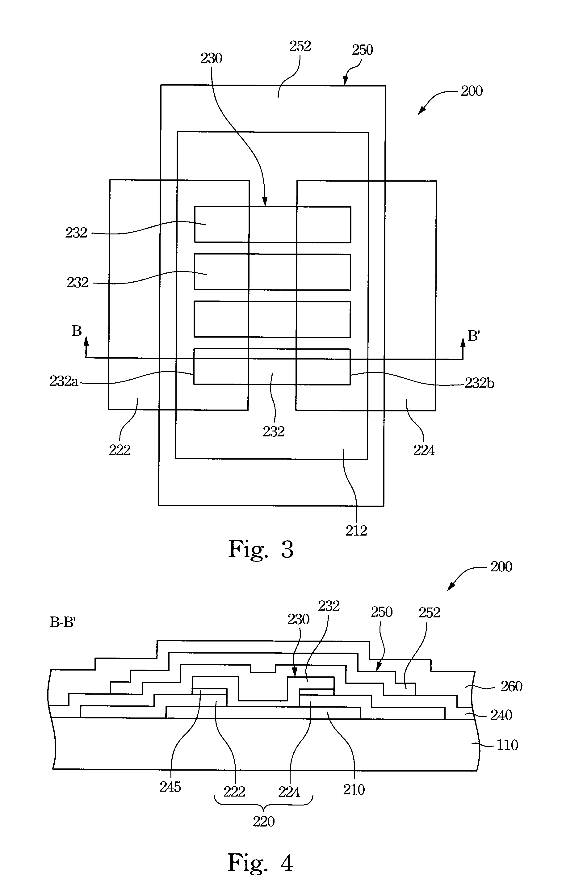 Multi-channel thin film transistor structure