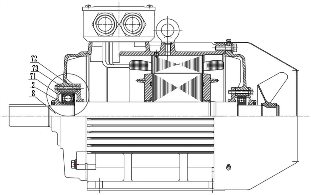 Bearing structure and motor with same