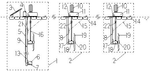 Endogenous ecological restoration combined device utilizing hydraulic transmission