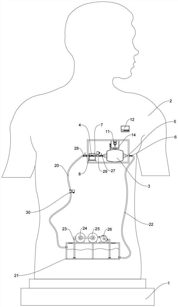 An artificially implanted mechanical heart valve bionic test simulation dynamic equipment