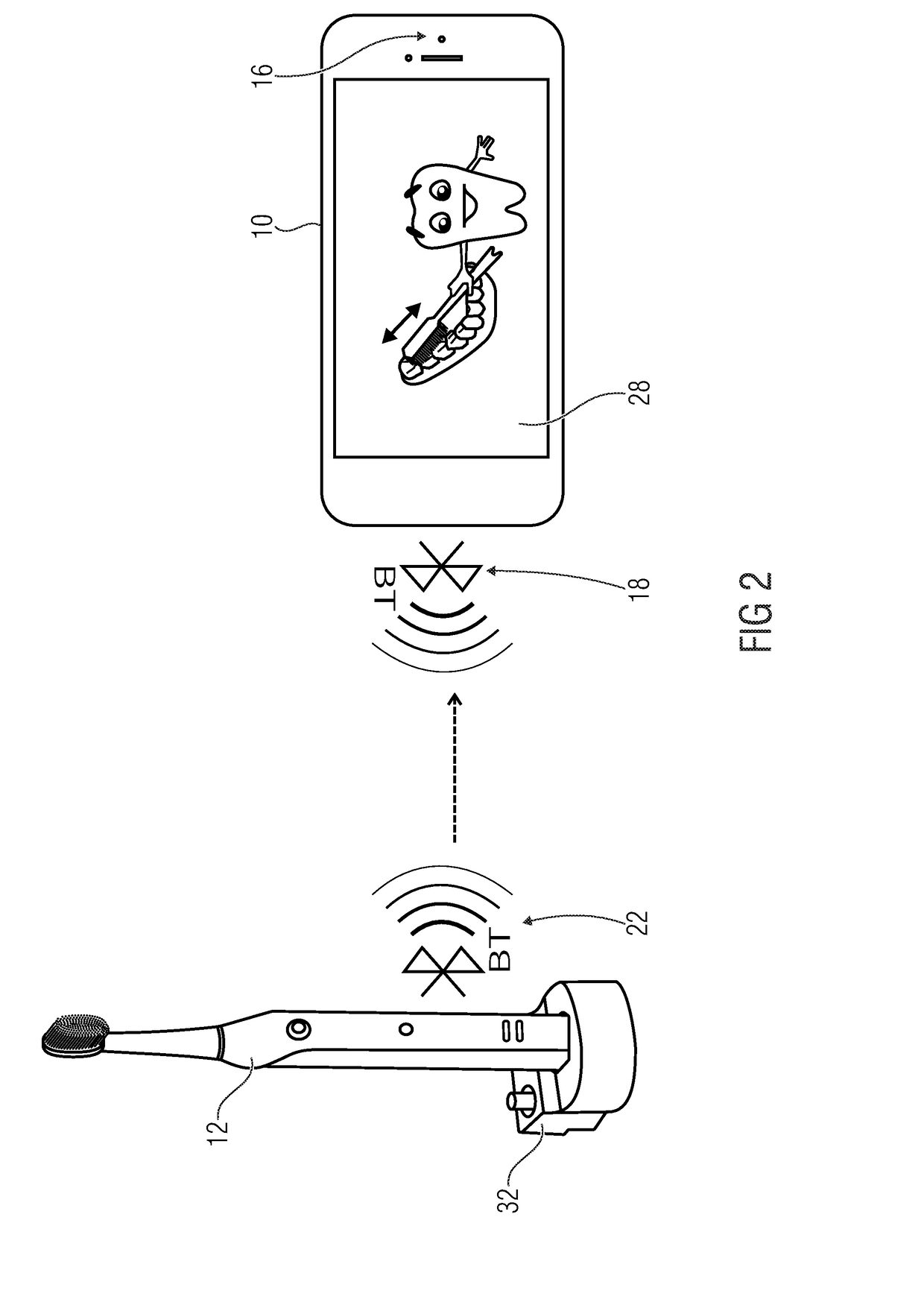 Determination of a currently treated body portion of a user